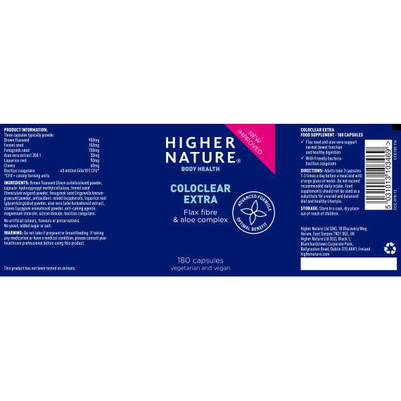 Higher Nature Coloclear Extra 90 Capsules, 2 image