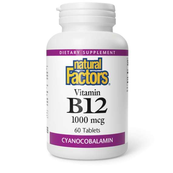 Natural Factors 1000mcg Vitamin B12 60 Tablets