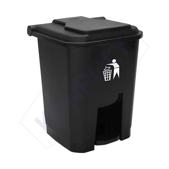 Kenpoly 30Litre Pedal Bin, Product Capacity: 30L, Product Colour: Black