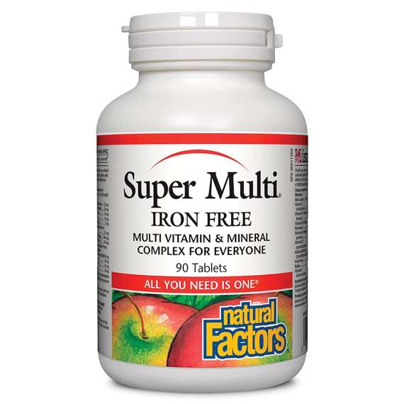 Natural Factors Super-Multivitamin Iron Free 90 Tablets