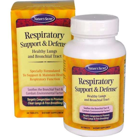 Nature's Secret Respiratory Support and Defense 60 Tablets Supplement