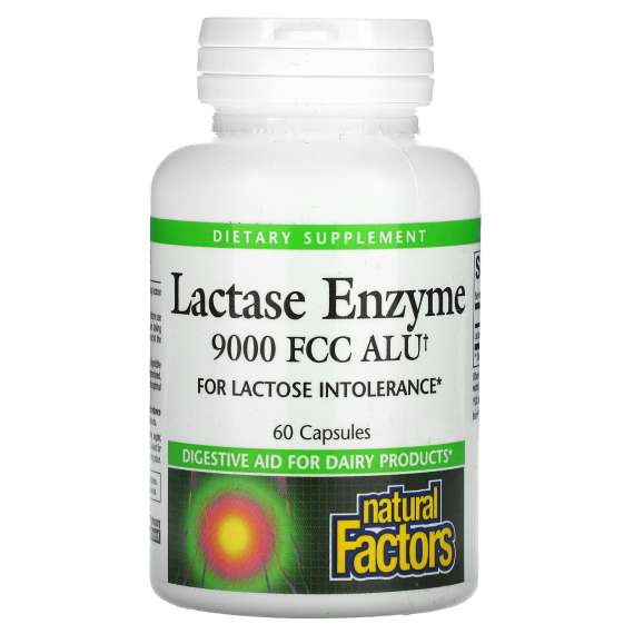 Natural Factors 9000FCC 60 Lactase Enzyme Capsules