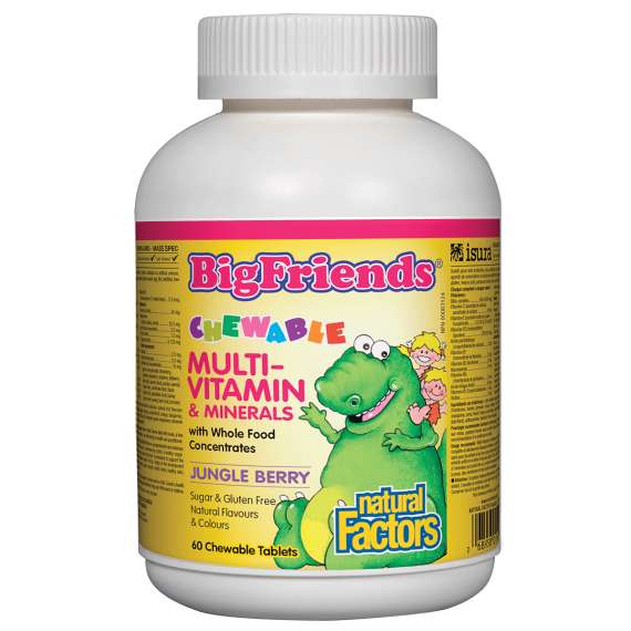 Natural Factors Big Friends 60 Chewable Multi-Vitamin Tablets