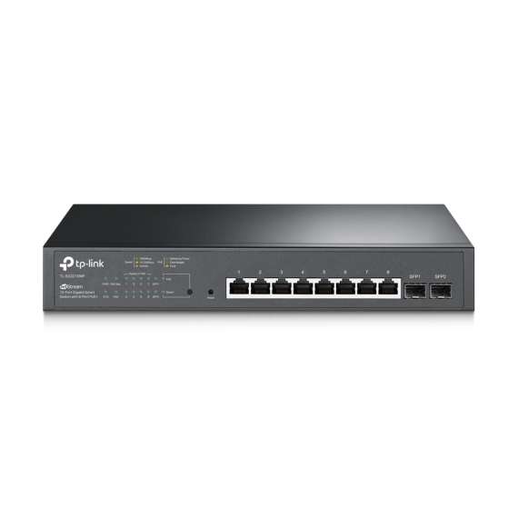 TP-Link JetStream 10 Port Gigabit Smart Switch with 8 PoE+ Ports and 2 Gigabit SFP Slots