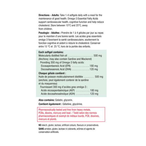 Jamieson Omega-3 Select Mini 200 Softgels, 2 image