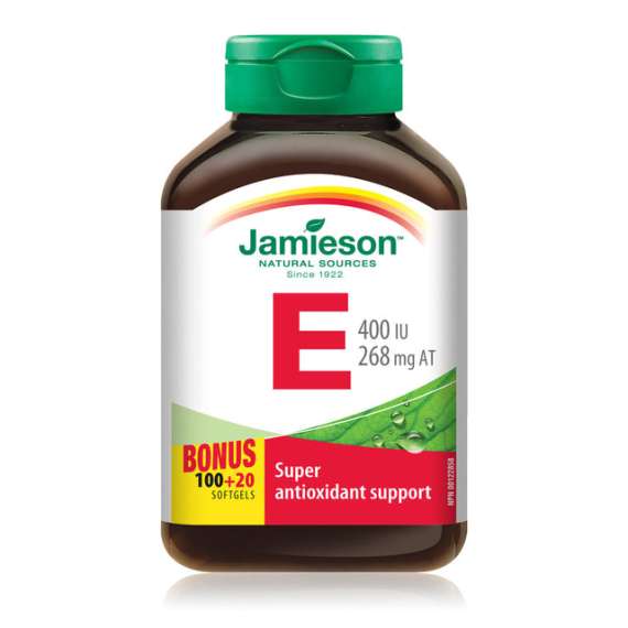 Jamieson 400IU Vitamin E 120 Softgels Supplement