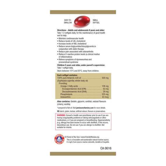 Jamieson 500mg Omega Complete Extra Strength 60 Softgels Supplement, 3 image