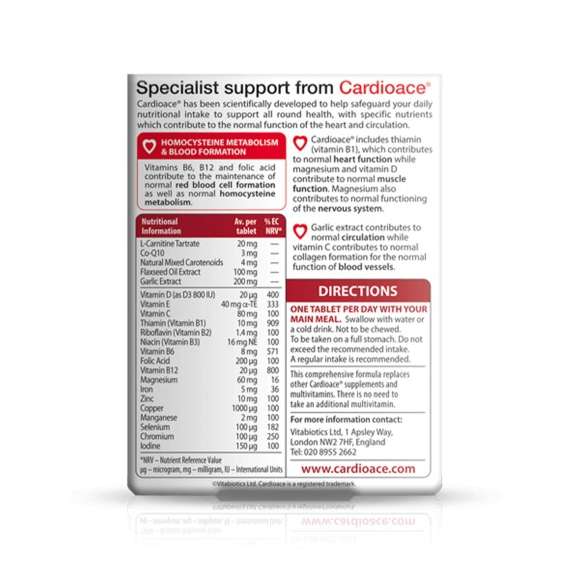 Vitabiotics Cardioace 30 Tablets, 2 image