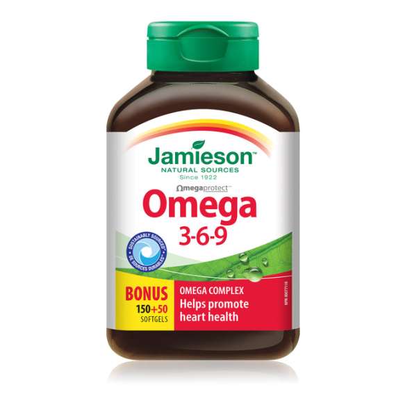 Jamieson 1200mg Omega 3-6-9 200 Softgels Supplement