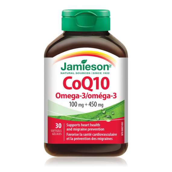 Jamieson CoQ10 with Omega-3 30 Softgels Supplement