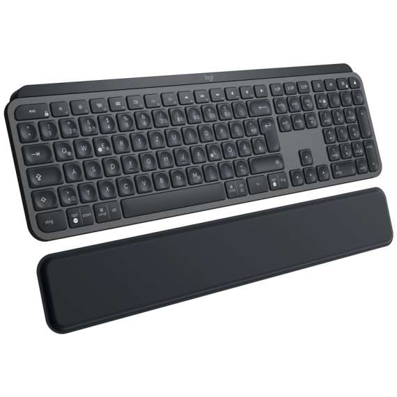 Logitech MX Keys Plus Bluetooth Illuminated Keyboard with Palm Rest