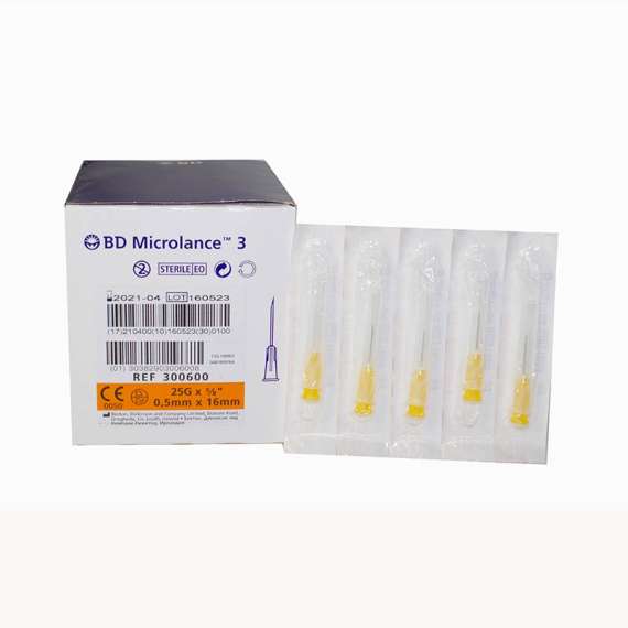 BD Microlance 25G by 16mm 100Pack Thin Wall Needles