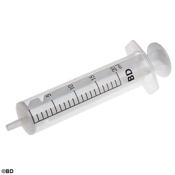 BD Discardit II 20ml Sterile Disposable Graduated Eccentric Luer Slip 80Pack Syringes