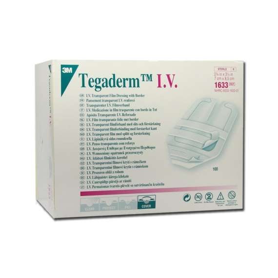 3M 1633 IV 7cm by 8.5cm Tegaderm Film