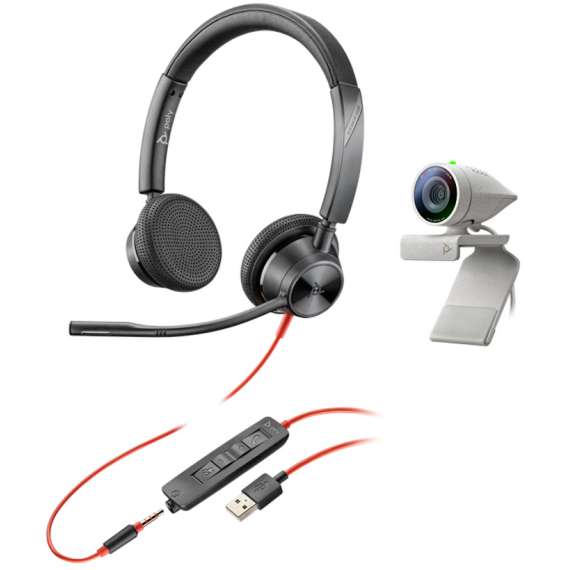 Plantronics Poly Studio P5 Webcam Bundle with Plantronics 3325