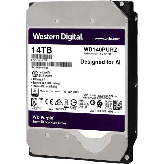 Western Digital WD140PURZ  Purple 14TB Surveillance Hard Drive, 2 image