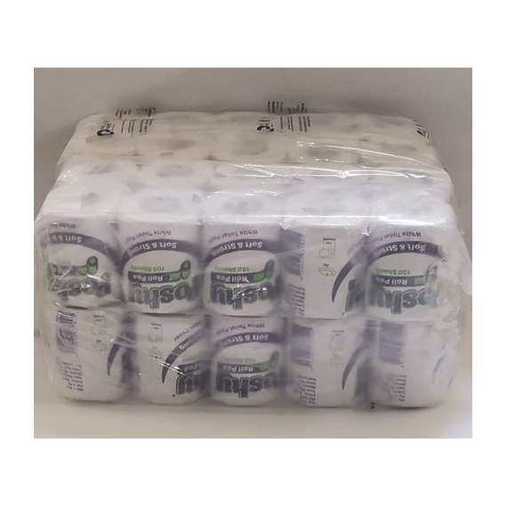 Poshy Roll Poa 40Rolls Wrapped White Toilet Tissue Bale