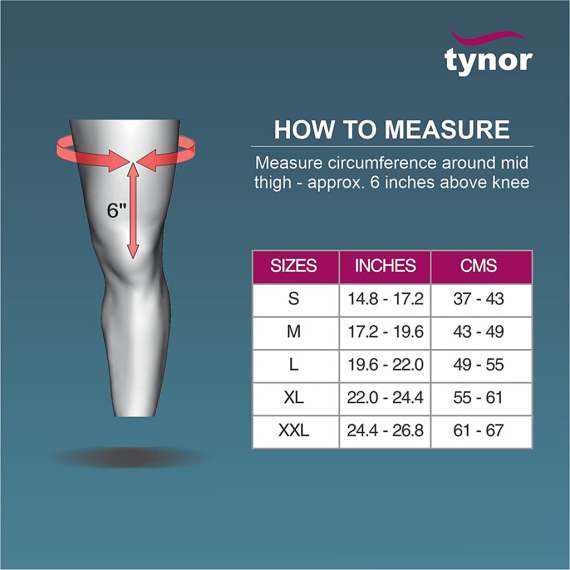 Tynor 14inch Long Knee Immobilizer Support, Size: Large, 3 image