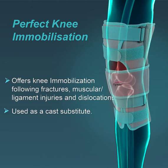 Tynor 14inch Long Knee Immobilizer Support, Size: Large, 4 image