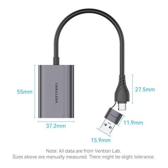 Vention USB C USB A to HDMI Adapter, 13 image