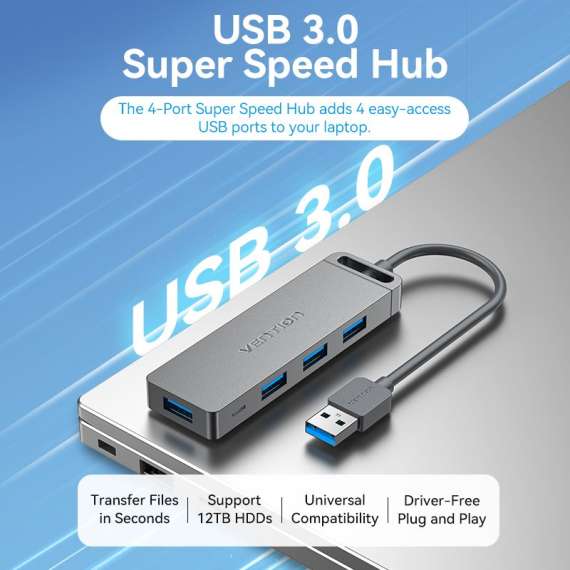 Vention 4 Port USB 3.0 Hub, 3 image