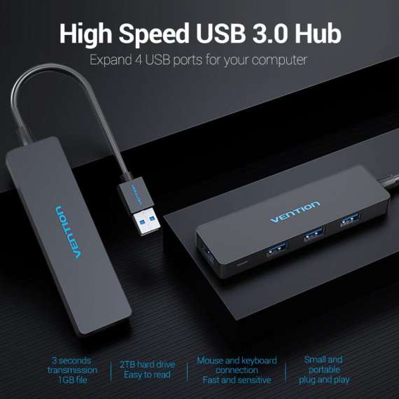 Vention 4 Port USB 3.0 Hub, 2 image