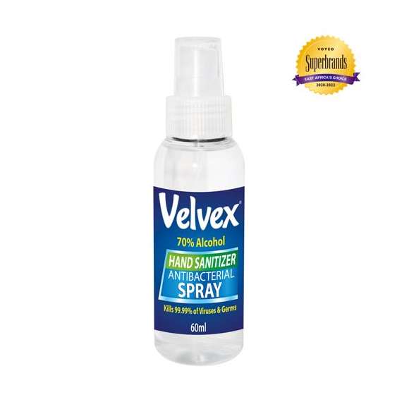 Velvex 60ml 24Pack Hand Sanitizer Spray, Product Capacity: 60ml, Sterilizer Scents: Fragrance Free