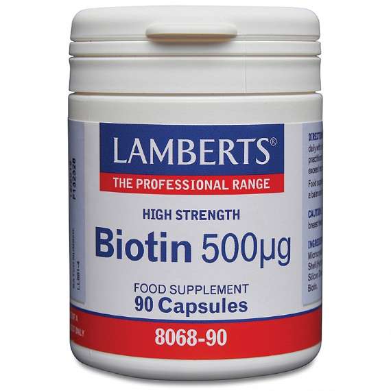 Lamberts Biotin 500µg 90 Capsules Supplement