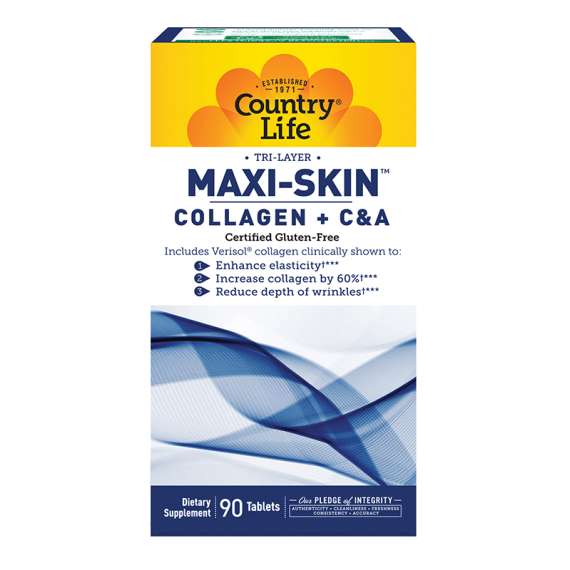 Country Life Maxi Skin Collagen 90Tablets Supplement, 3 image