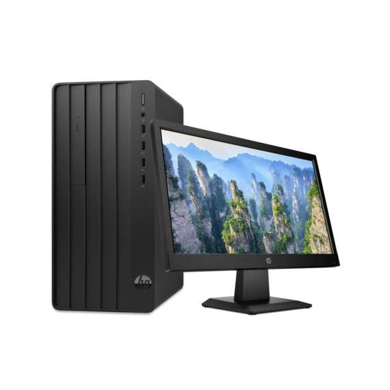 HP 290 G9 core i3 8GB 512SSD Dos Desktop Computer + P22V Monitor