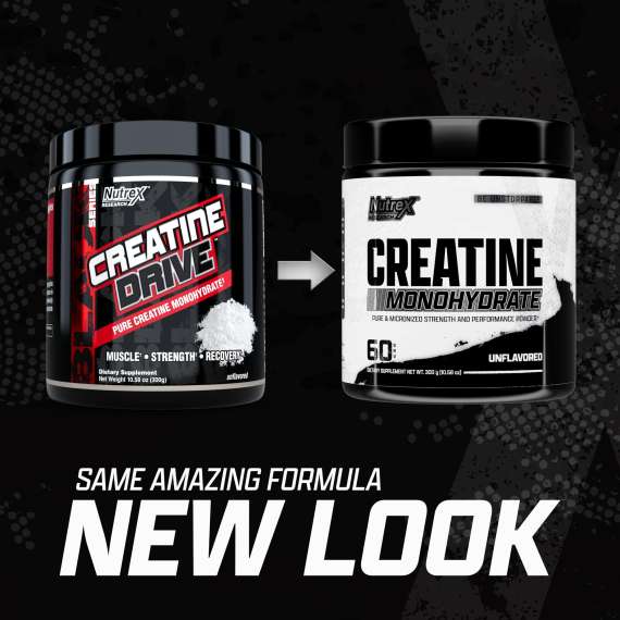 Nutrex 300g Creatine Drive 60Servings Pure Creatine Monohydrate, 2 image