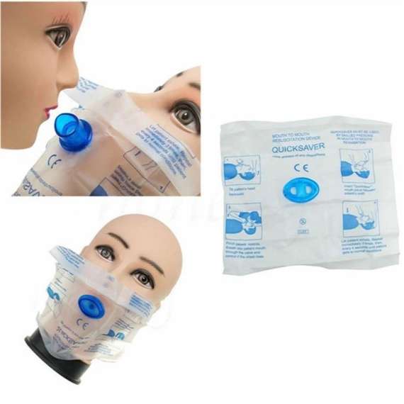 Quicksaver 10Pieces Disposable CPR Face Shield Mask