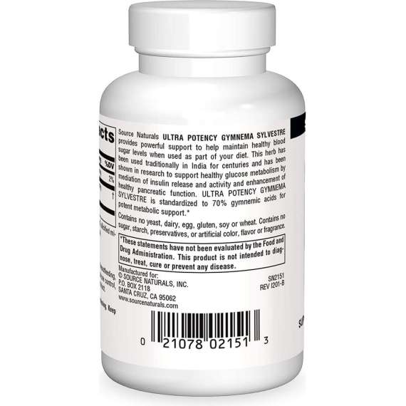 Source Naturals 550mg Ultra Gymnema Sylvestre 30 Tablets Supplement, 3 image
