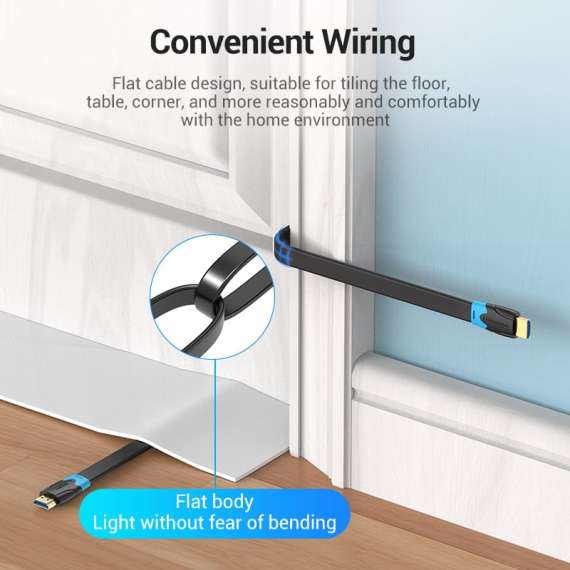 Vention 1M Flat HDMI Cable, 2 image