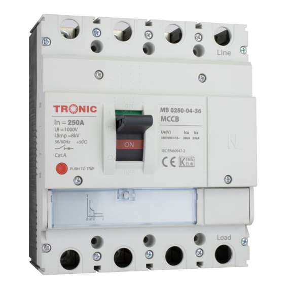 Tronic  SGM6 250A 4P 36KA 250L MCCB Breaker