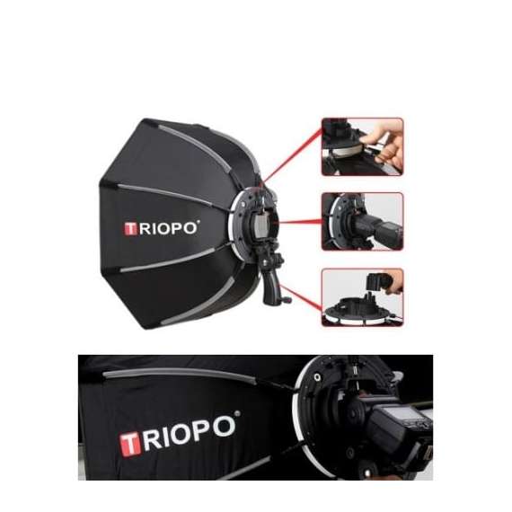 Triopo 120cm  47″ Deep Octagon Umbrella Speedlite Softbox, 2 image