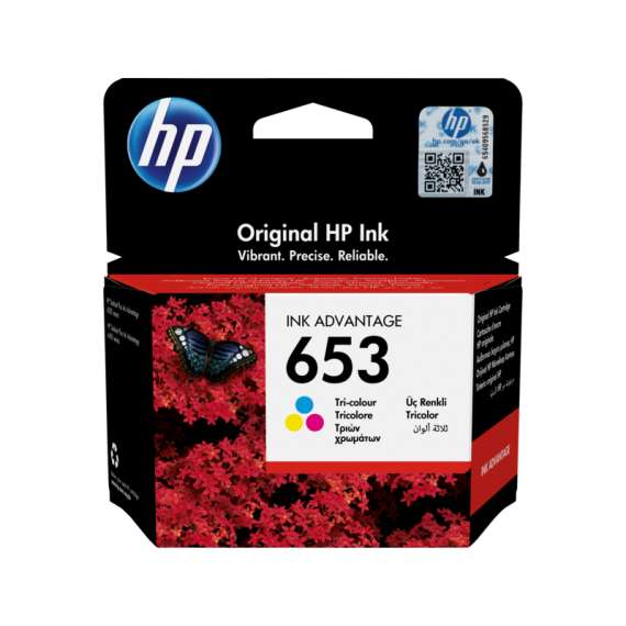 HP 653 Tri-color Ink Cartridge