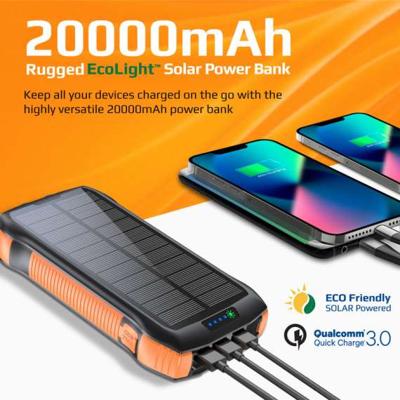 Promate SolarTank-20PDQi 20000mAh solar Powerbank, 2 image
