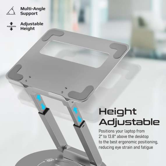 Promate DeskMate-6 Aluminium Laptop Stand, 2 image