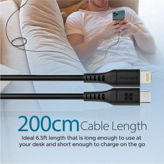 Promate PowerLink-200 Fast Charging Lightning Cable, 3 image