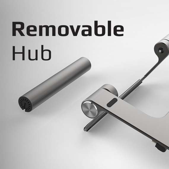 Promate PrimeBase-C  Laptop Stand with Multiport USB-C Hub, 2 image