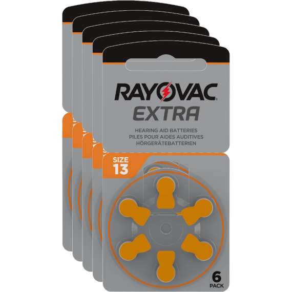 Rayovac Extra 6Pack Size 13 Hearing Aid Batteries