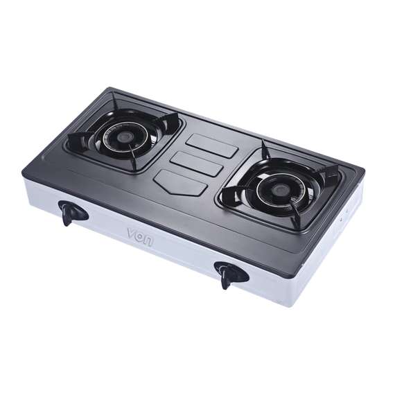 Von VCT2TRGY Table Top Dual Burner