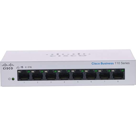 Cisco CBS110-8T-D-UK 8 Port Unmanaged Gigabit Desktop Switch