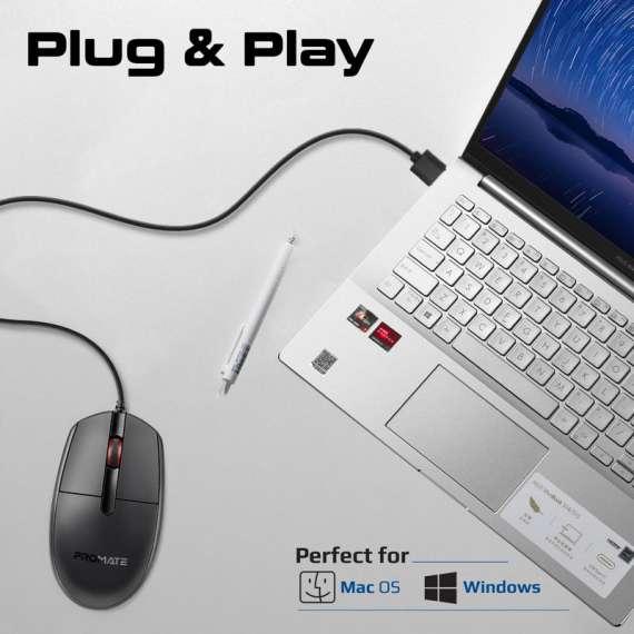 Promate CM-1200 Wired Optical Mouse, 2 image