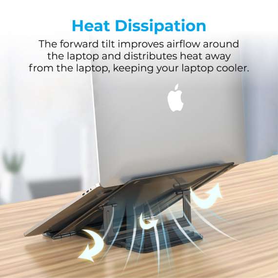 Promate DeskMate-5 Adjustable Laptop Stand, 2 image