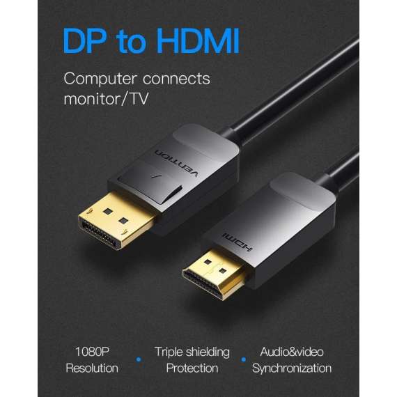 Vention Display Port To HDMI 1.5M Cable, 2 image