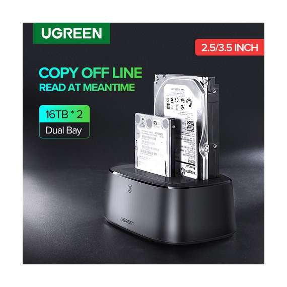 UGREEN USB 3.0 Dual Bay SATA Hard Drive Docking Station