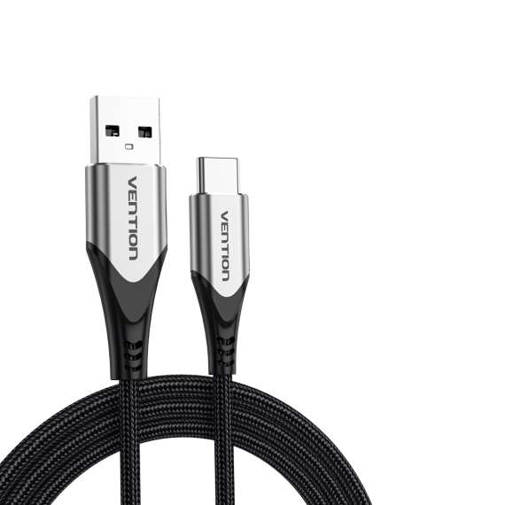 Vention Cotton Braided USB 2.0 A Male to C Male 3A 2M Cable, 3 image