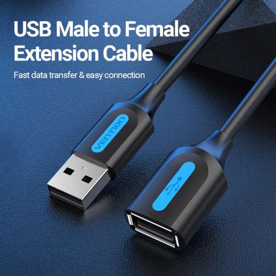 Vention USB 2.0 A Male to A Female Extension 1.5M  Cable, 2 image